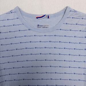 Champion Casual Short Sleeve Crew Neck T Shirt Mens Size Small S Blue